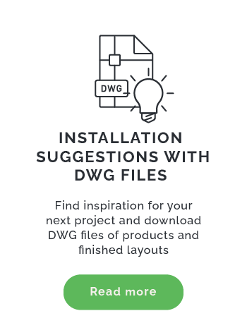 Installation suggestions with DWG files to download and use in your projects