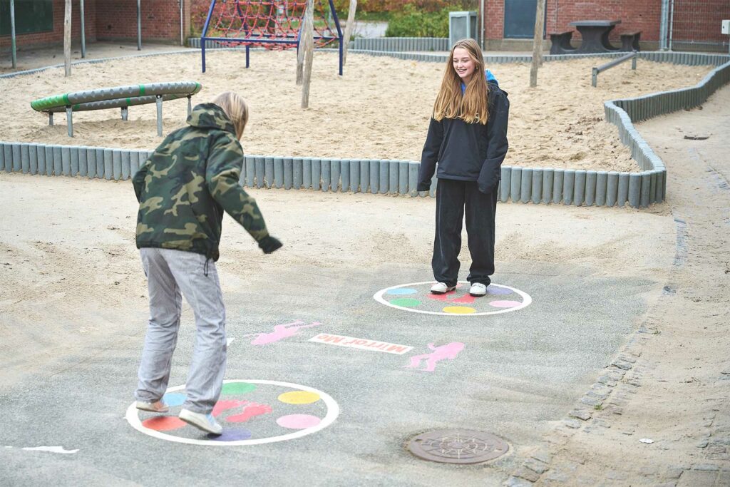 Outdoor activity area for children makes learning fun and helps them stay healthy