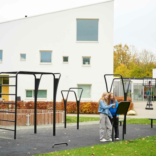 Outdoor activity area with training equipment from NOORD
