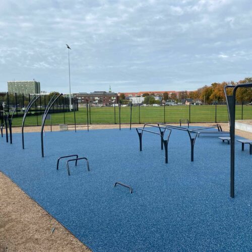 Sports facility with outdoor fitness equipment from NOORD