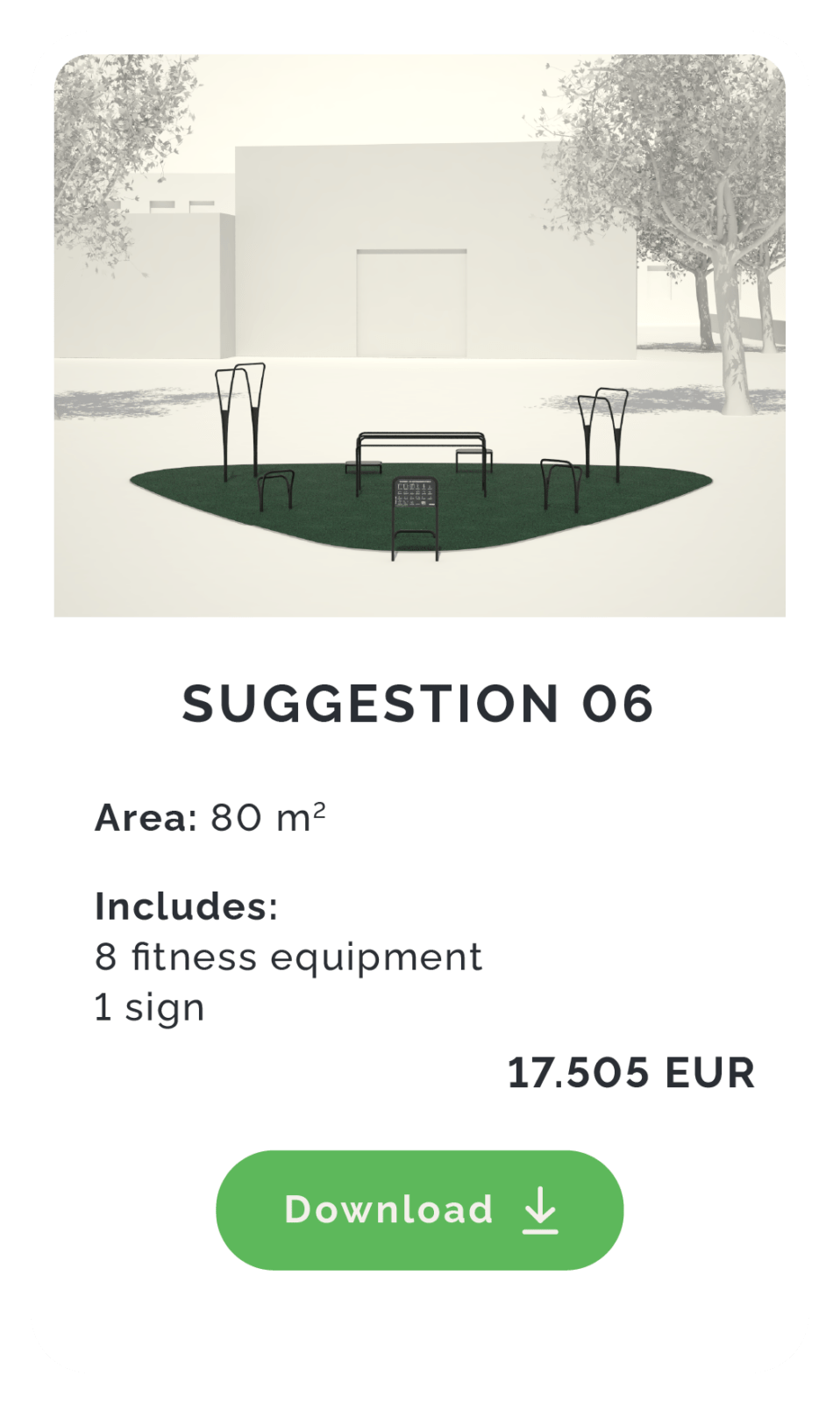 NOORD suggestion for an outdoor workout activity area