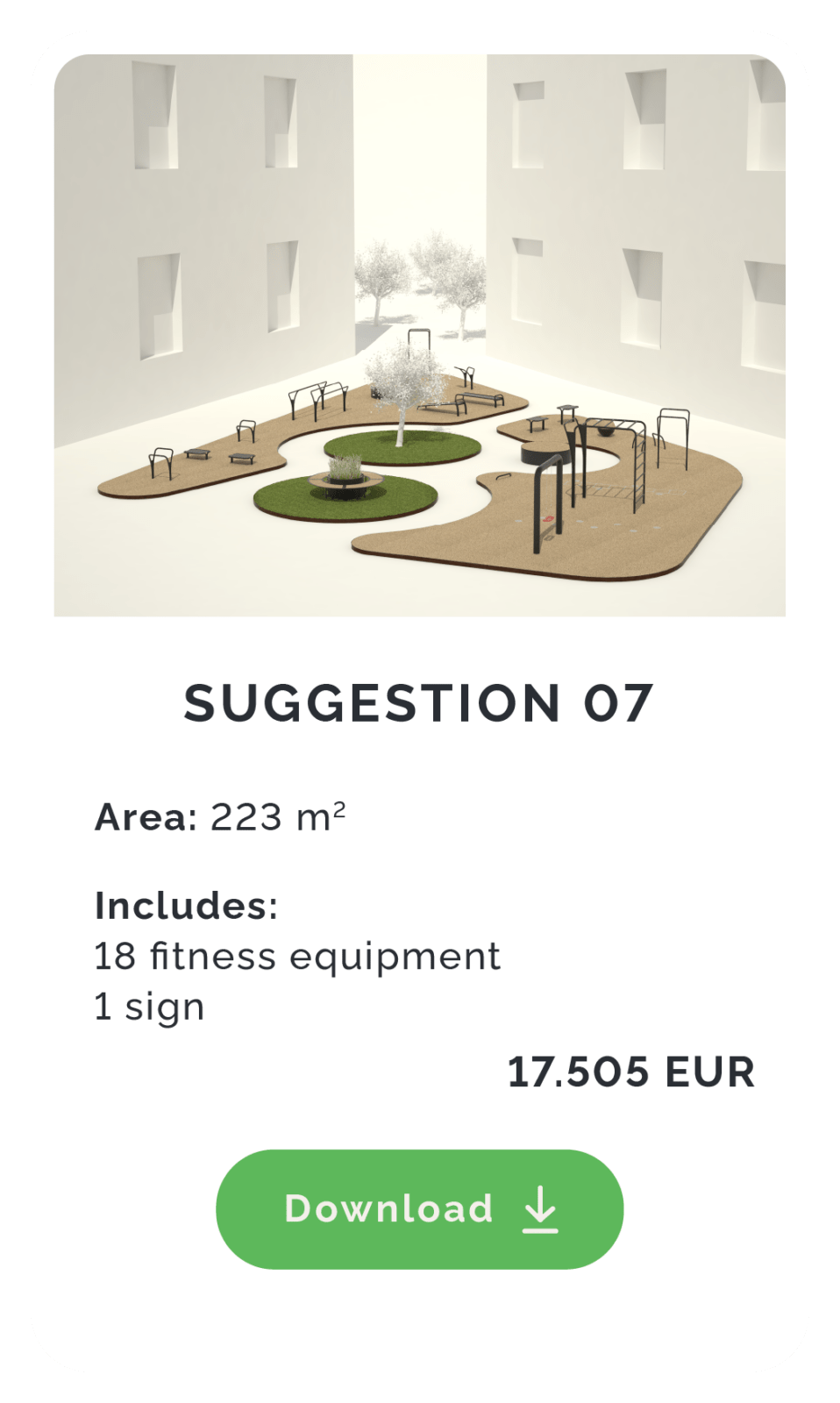 Suggestion for a beautiful and elegant activity area for fitness training