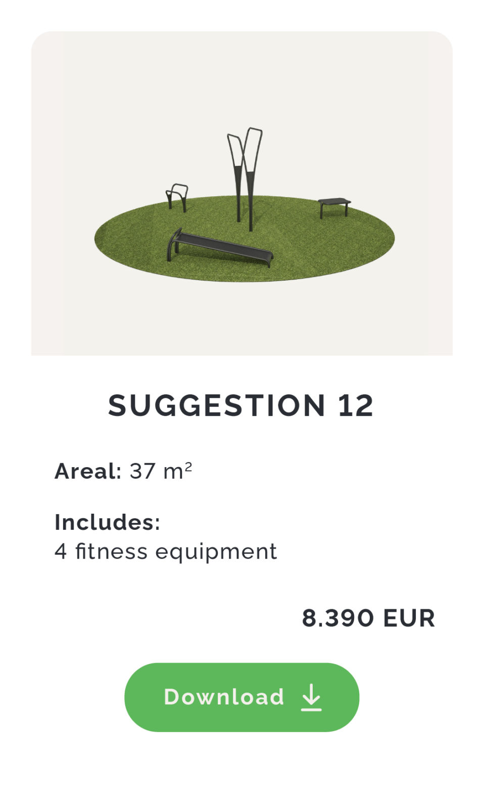 NOORD idea for an elegant fitness area with durable equipment