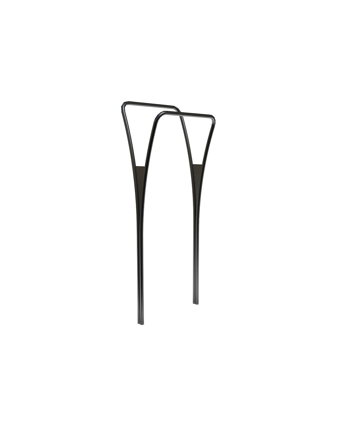 Durable outdoor exercise and stretching equipment in a minimalistic design.